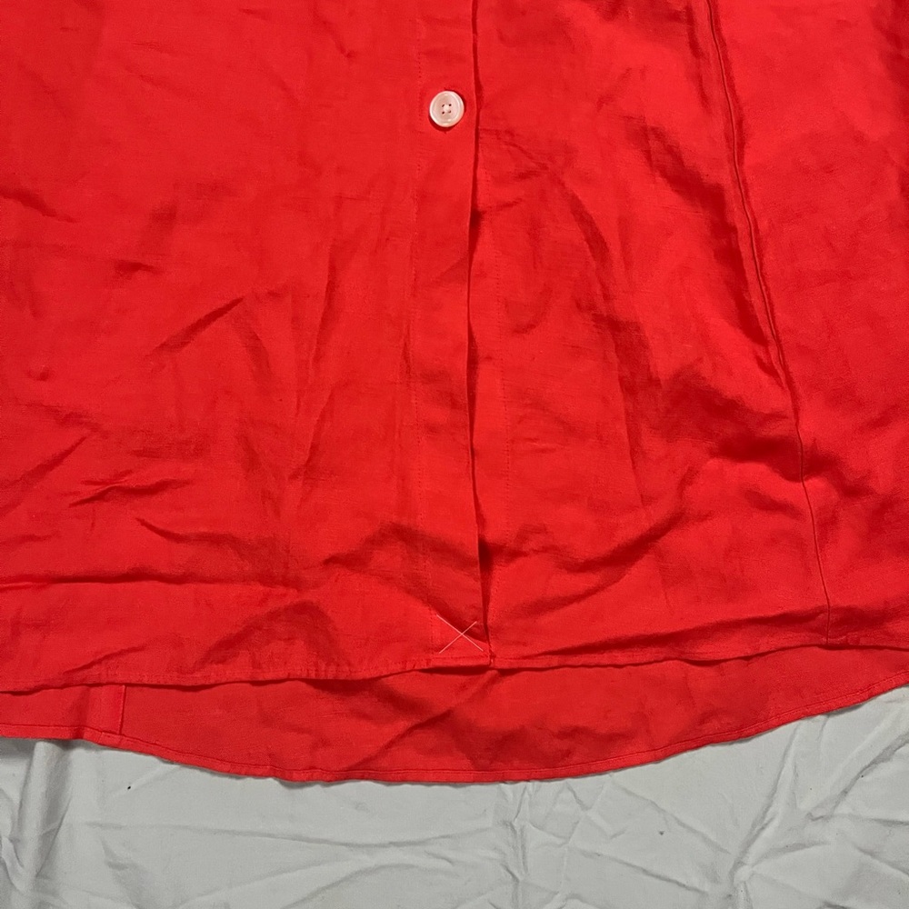 LOFT Red Button-Front Midi Skirt - Picture 4 of 4
